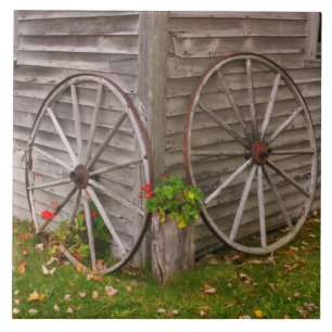 USA, Main. Wagon Wheels Ceramic Tile