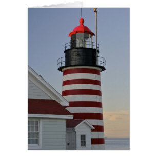 USA, Maine, Lubec. West Quoddy Head Lighthouse,