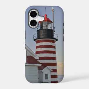 USA, Maine, Lubec. West Quoddy Head Lighthouse,