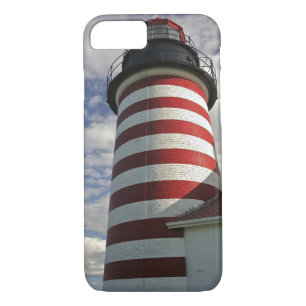 USA, Maine, Lubec. West Quoddy Head LIghthouse iPhone 8/7 Case