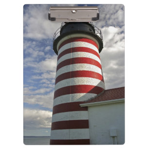 USA, Maine, Lubec. West Quoddy Head LIghthouse Clipboard
