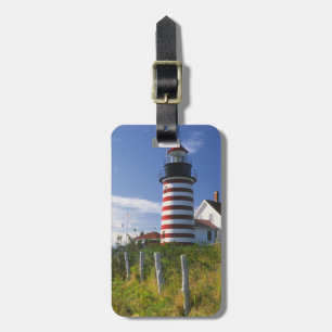 USA, Maine, Lubec. West Quoddy Head Lighthouse Luggage Tag