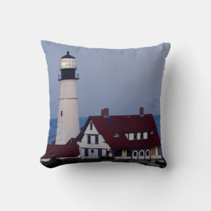 USA, Maine, Portland, Cape Elizabeth, Lighthouse Cushion