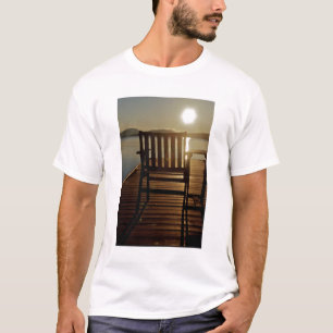 USA, Maine, Rockwood. A chair with a view of T-Shirt