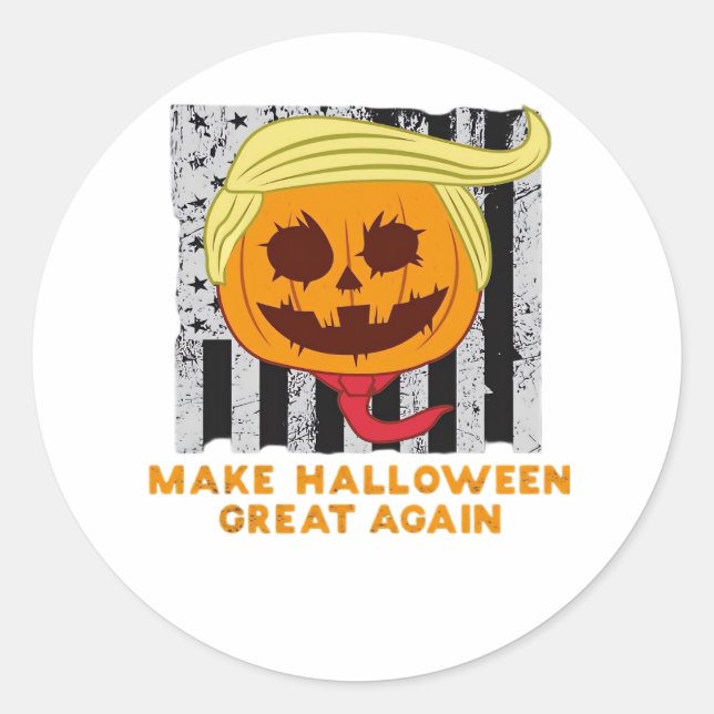 Usa Make Halloween Great Again Funny Classic Classic Round Sticker (Front)