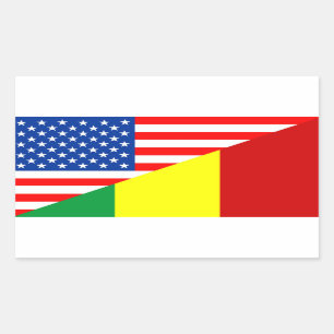 usa mali country half flag america symbol rectangular sticker