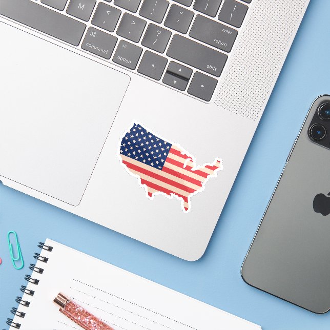 USA map (Laptop w/ iPhone)
