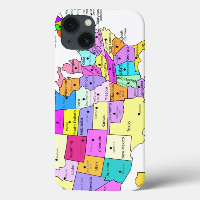 USA Map Covered Case-Mate iPhone Case (Back)