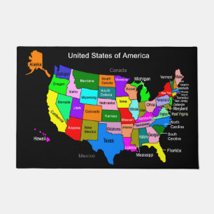 USA Map Doormat