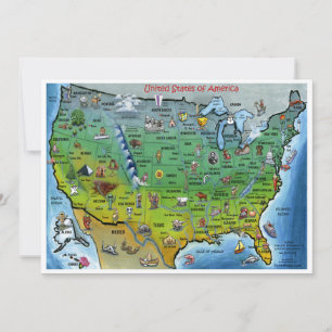 USA Map Invitation