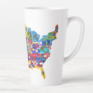 USA Map Latte Mug