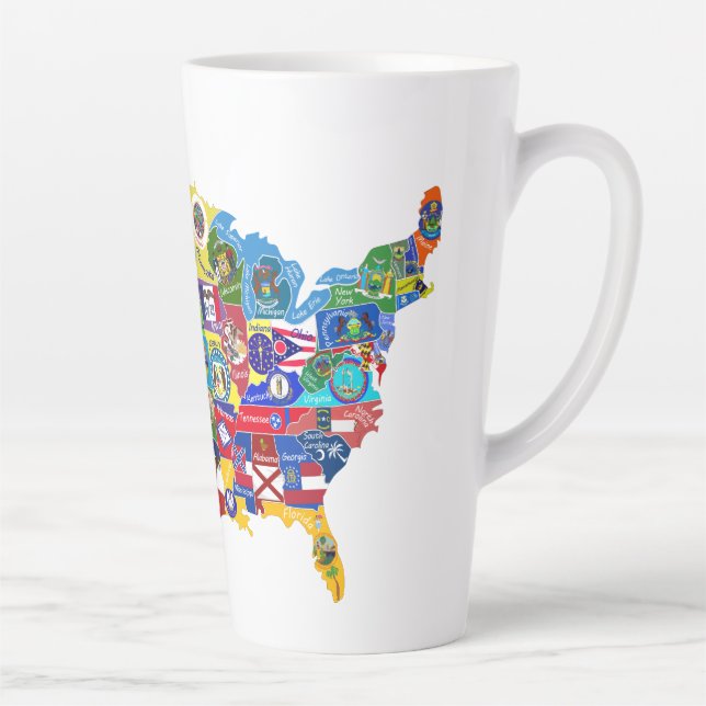USA Map Latte Mug (Right)