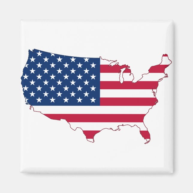 USA Map-map-usa-america-maps-united states Magnet (Front)