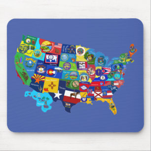 USA Map Mouse Pad