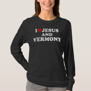Usa Map Proud Christian I Love Jesus And Vermont T-Shirt