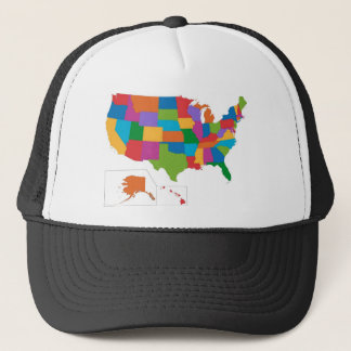 USA map Trucker Hat