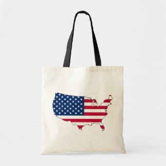 Usa Map, United States flag Tote Bag