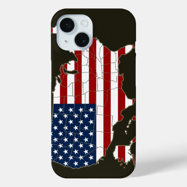 USA map with american flag Case-Mate iPhone Case (Back)