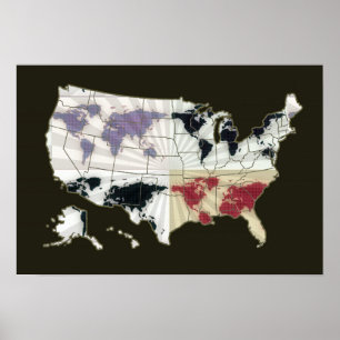usa map . world-map poster