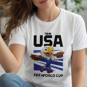 USA Mascot Clutch the Bald Eagle  World Cup 2026 T-Shirt