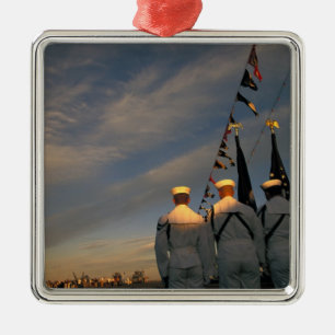 USA, Massachusettes, Boston. US Navy Colour Metal Ornament