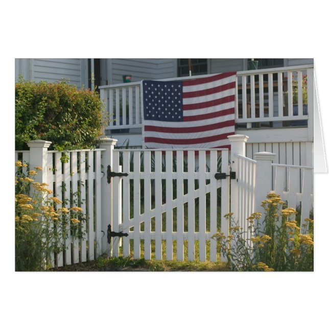 USA, Massachusettes, Gloucester: Patriotic Fence (Front Horizontal)