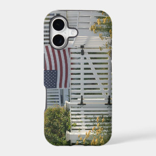 USA, Massachusettes, Gloucester: Patriotic Fence