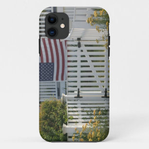 USA, Massachusettes, Gloucester: Patriotic Fence iPhone 11 Case