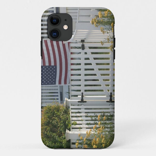 USA, Massachusettes, Gloucester: Patriotic Fence Case-Mate iPhone Case (Back)