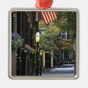 USA, Massachusetts, Boston, Beacon Hill. Metal Ornament