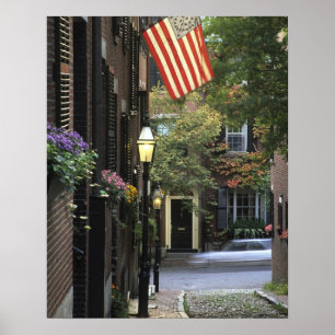 USA, Massachusetts, Boston, Beacon Hill. Poster