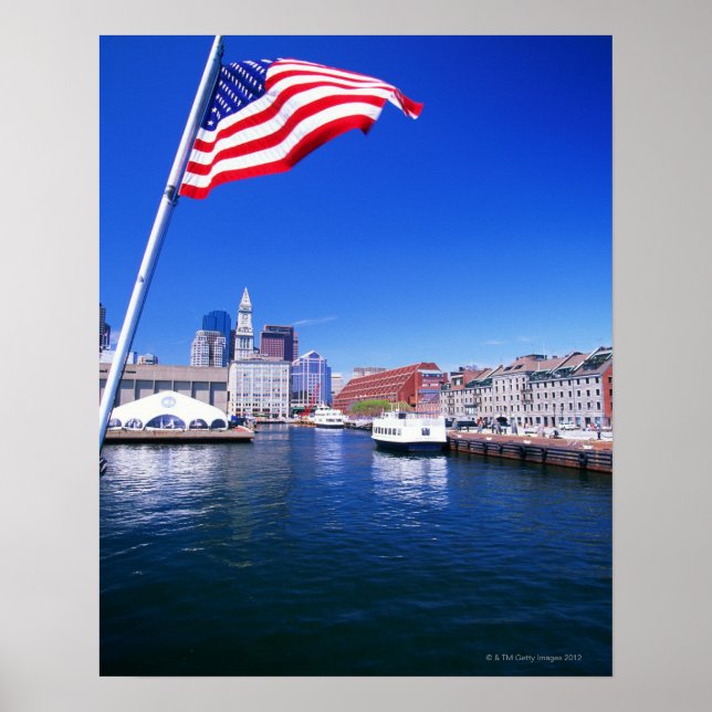 USA, Massachusetts, Boston, Boston harbour, Poster (Front)