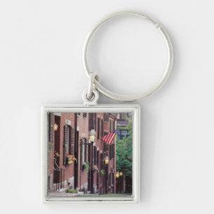 USA, Massachusetts, Boston, Houses Along Acorn Key Ring