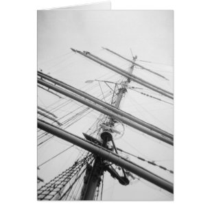 USA, Massachusetts, Boston. Masts of tall ship.