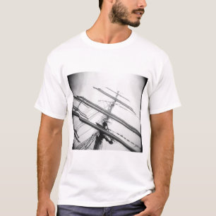 USA, Massachusetts, Boston. Masts of tall ship. T-Shirt