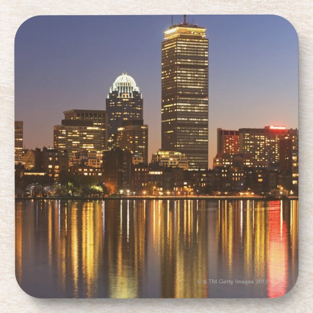 USA, Massachusetts, Boston skyline at dusk 2 Coaster (Front)