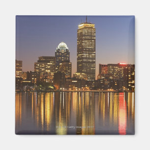 USA, Massachusetts, Boston skyline at dusk 2 Magnet