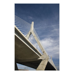 USA, Massachusetts, Boston. The Zakim Bridge. Photo Print