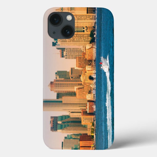 USA, Massachusetts. Boston Waterfront Panorama Case-Mate iPhone Case (Back)