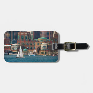 USA, Massachusetts. Boston Waterfront Skyline 2 Luggage Tag
