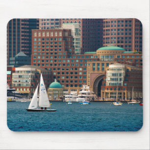 USA, Massachusetts. Boston Waterfront Skyline 2 Mouse Pad