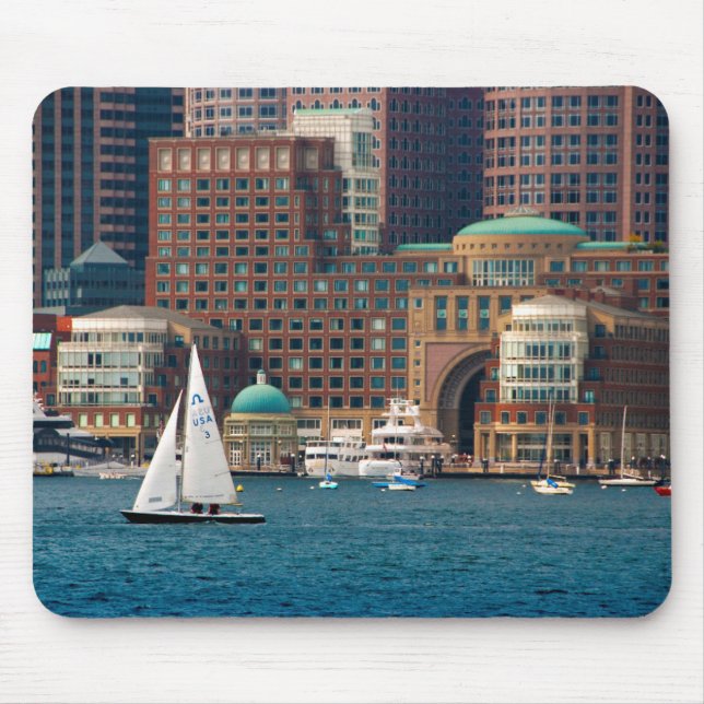 USA, Massachusetts. Boston Waterfront Skyline 2 Mouse Pad (Front)