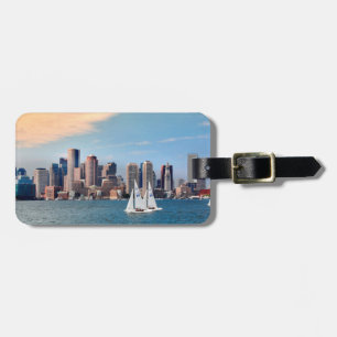 USA, Massachusetts. Boston Waterfront Skyline 3 Luggage Tag