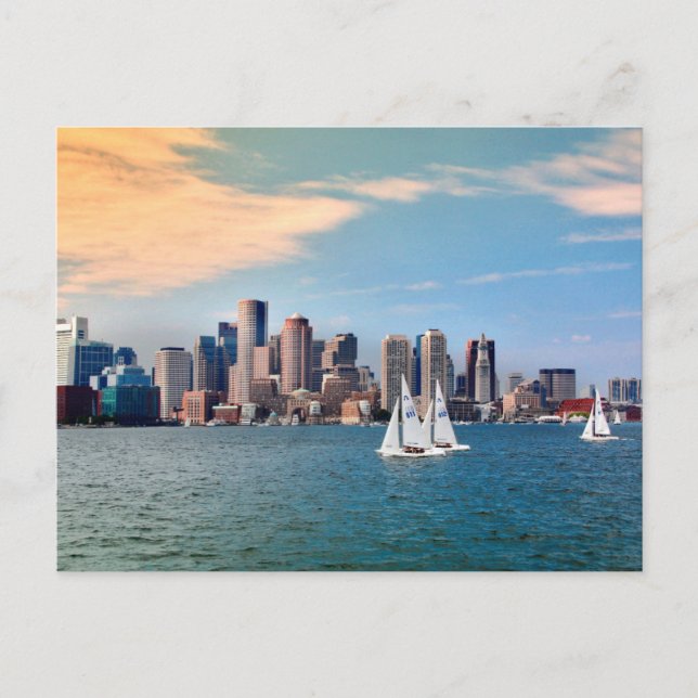 USA, Massachusetts. Boston Waterfront Skyline 3 Postcard (Front)