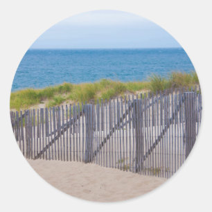 USA, Massachusetts. Dunes And Path Classic Round Sticker