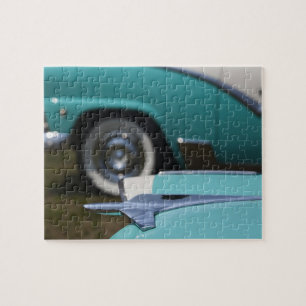 USA, Massachusetts, Gloucester. 1950s-era Ford Jigsaw Puzzle