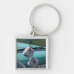 USA, Massachusetts, Gloucester. Fuzzy dice in a Key Ring