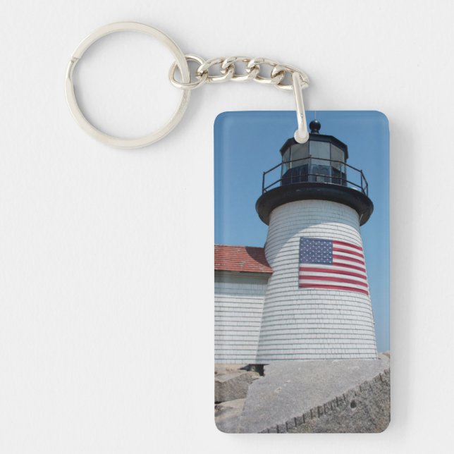 USA, Massachusetts, Nantucket. Brant Point Key Ring (Front)