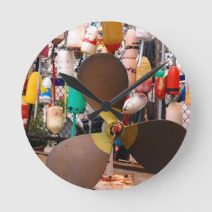 USA, Massachusetts. Propeller And Floats Round Clock
