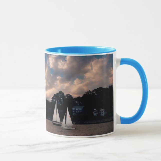 USA, Massachusetts. Sunset Sailing Mug (Right)